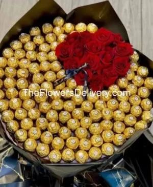 Valentine Flower and Chocolate - The Flowers Delivery.com