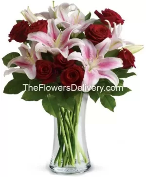 Birthday Lilies & Roses