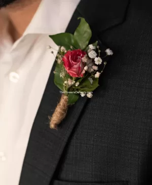 Perfect Twilight Rose Boutonniere in Pakistan