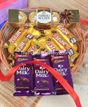 Chocolate Basket Gift - TheFlowersDelivery.com
