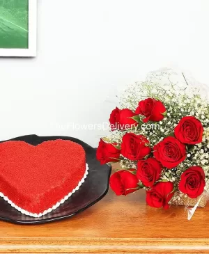 Send Anniversary Cake and Flowers to Pakistan - TheFlowersDelivery.com