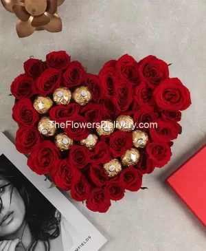 Ferrero Flower Box Lahore - TheFlowersDelivery.com