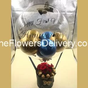 Anniversary Flower Box Karachi - TheFlowersDelivery.com
