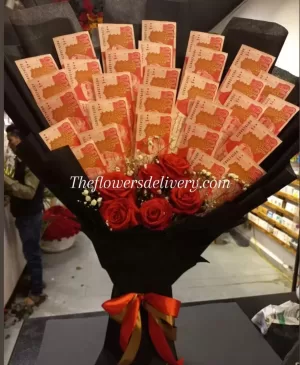 Money Bouquet and Flowers to Pakistan - TheFlowersDelivery.com