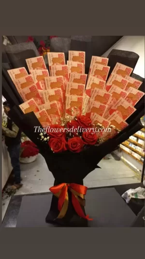 Money Bouquet and Flowers to Pakistan - TheFlowersDelivery.com